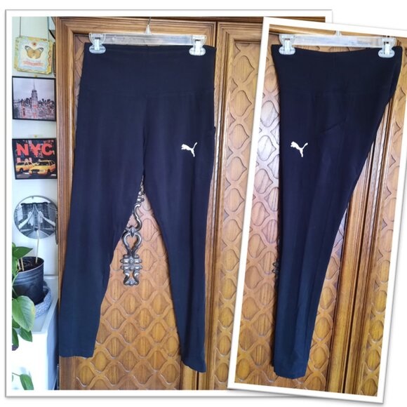 PUMA Logo High-Rise Active Tights - Black, M - Picture 16 of 16